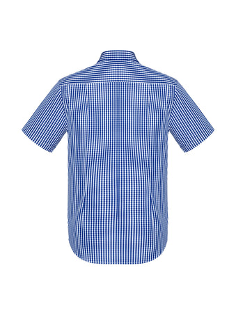 Springfield Mens Short Sleeve Shirt French Navy back view