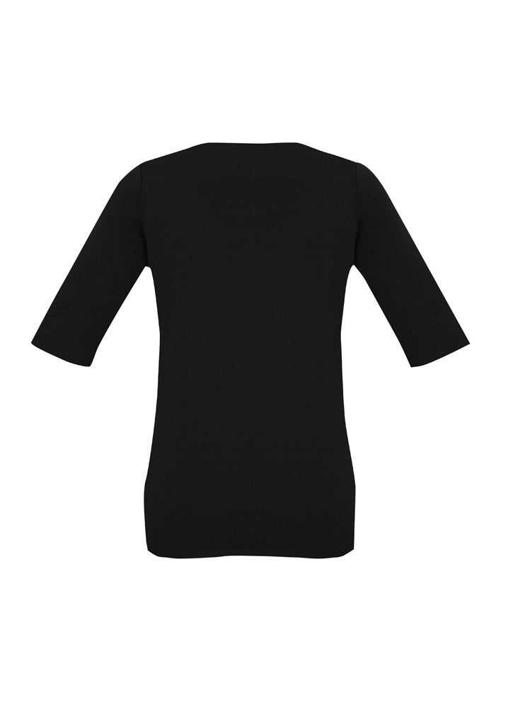 Camille Womens Short Sleeve T-Top Black back view