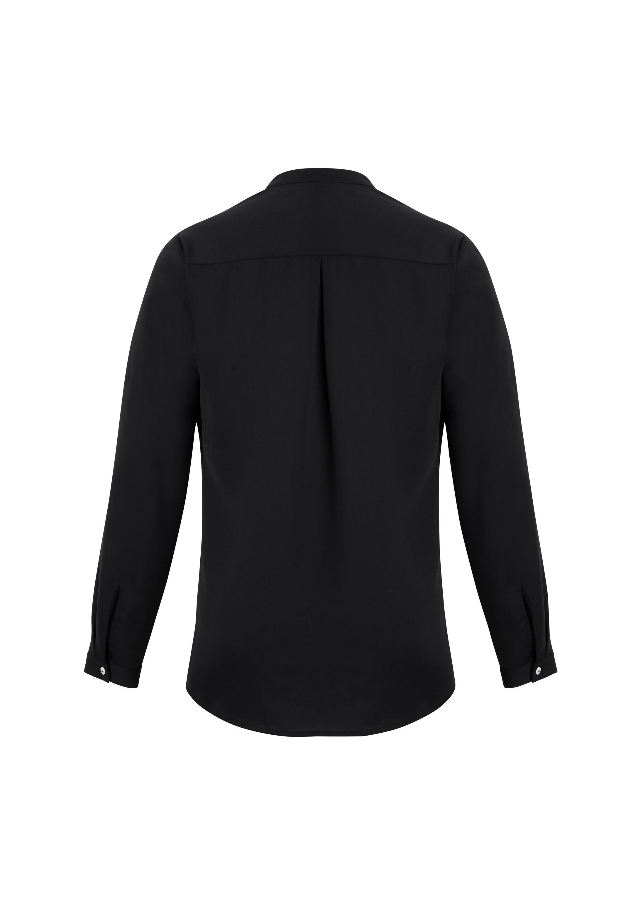 Juliette Womens Long Sleeve Blouse Black back view