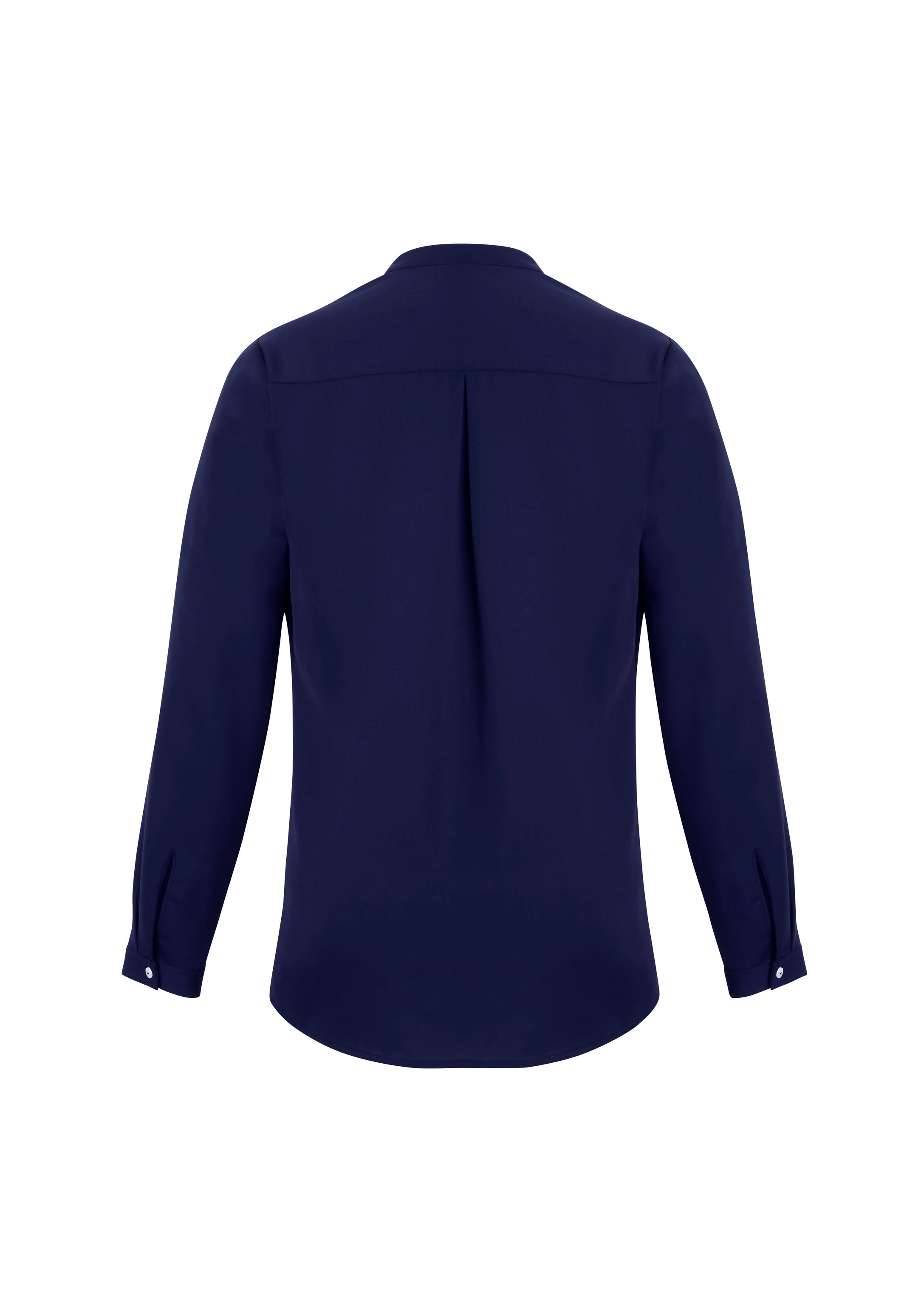 Juliette Womens Long Sleeve Blouse Navy back view