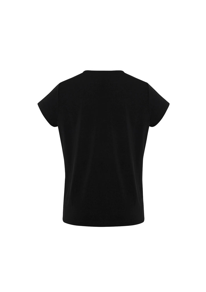 Blaise Womens Short Sleeve Top Black back view
