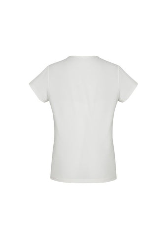 Blaise Womens Short Sleeve Top Ivory back view