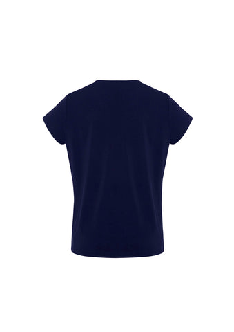 Blaise Womens Short Sleeve Top Navy back view