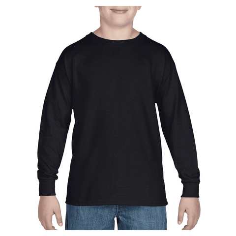 5400B Gildan Heavy Cotton Youth Long Sleeve T-shirt - Black