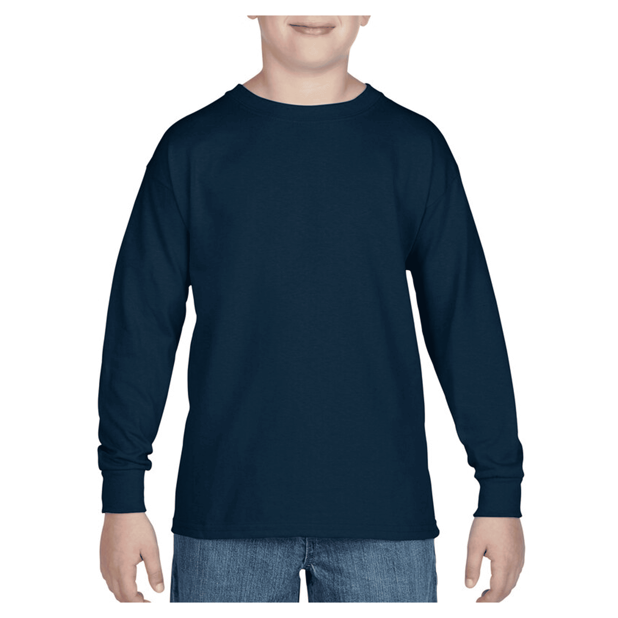 5400B Gildan Heavy Cotton Youth Long Sleeve T-shirt - Navy
