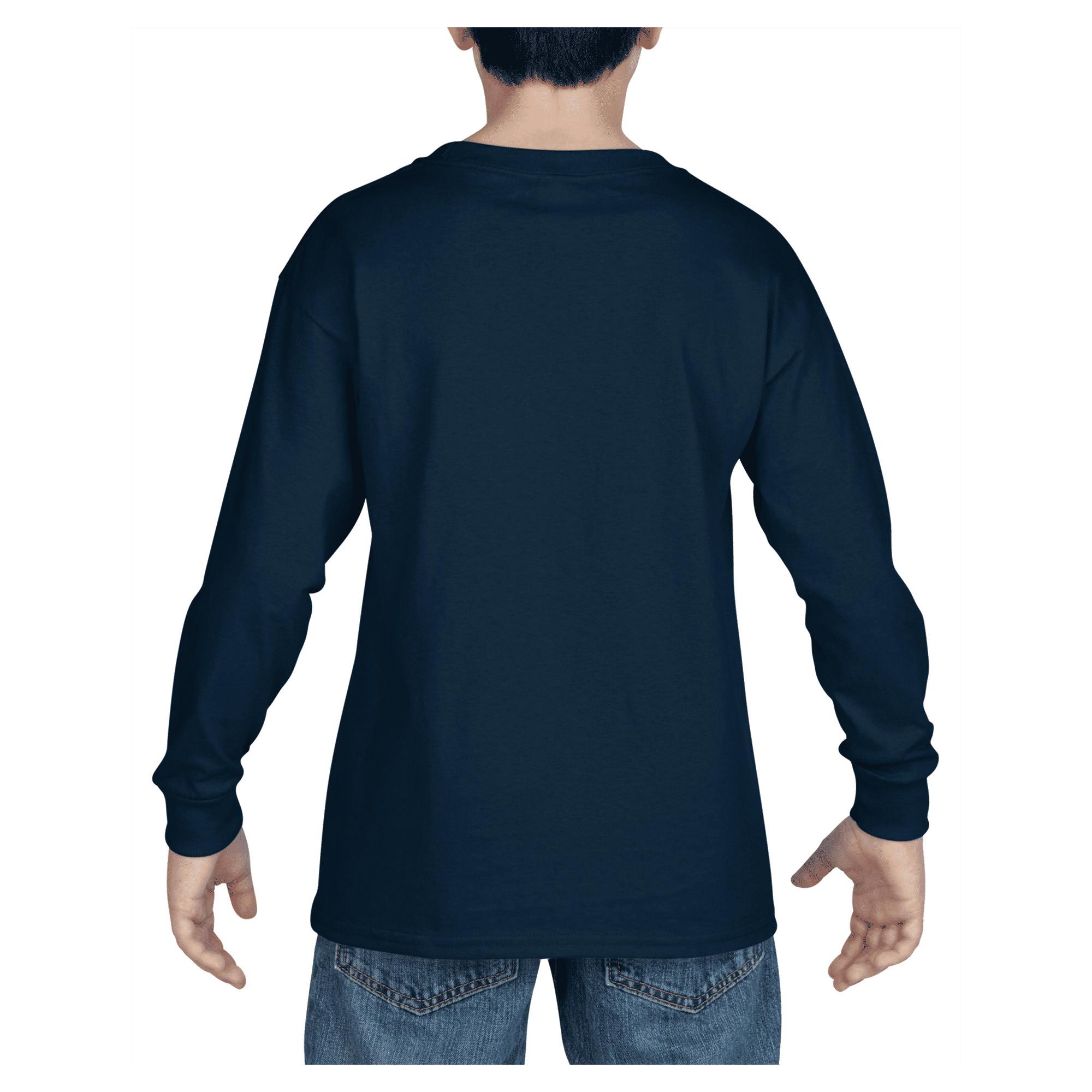 5400B Gildan Heavy Cotton Youth Long Sleeve T-shirt - Navy
