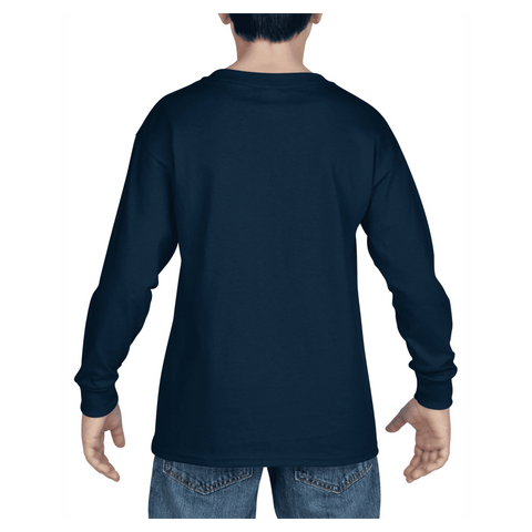 5400B Gildan Heavy Cotton Youth Long Sleeve T-shirt - Navy