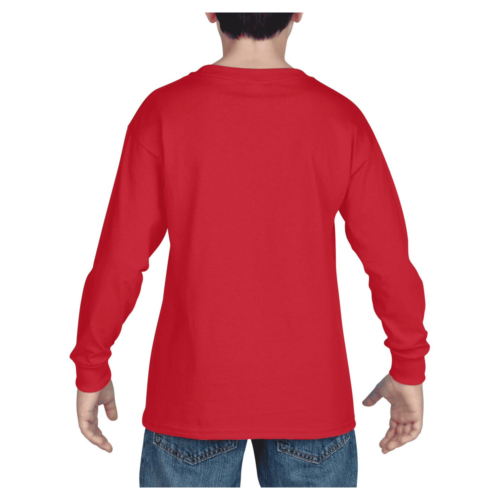 5400B Gildan Heavy Cotton Youth Long Sleeve T-shirt - Red