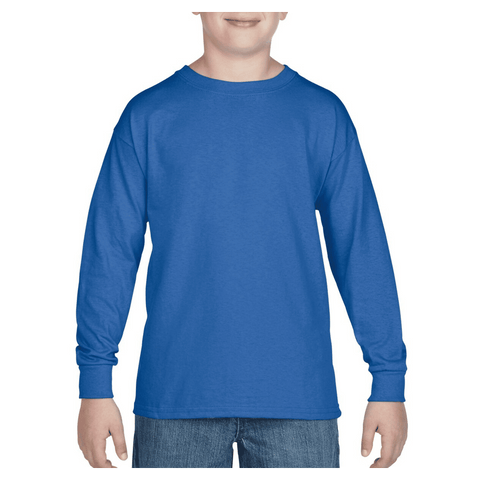 5400B Gildan Heavy Cotton Youth Long Sleeve T-shirt - Royal