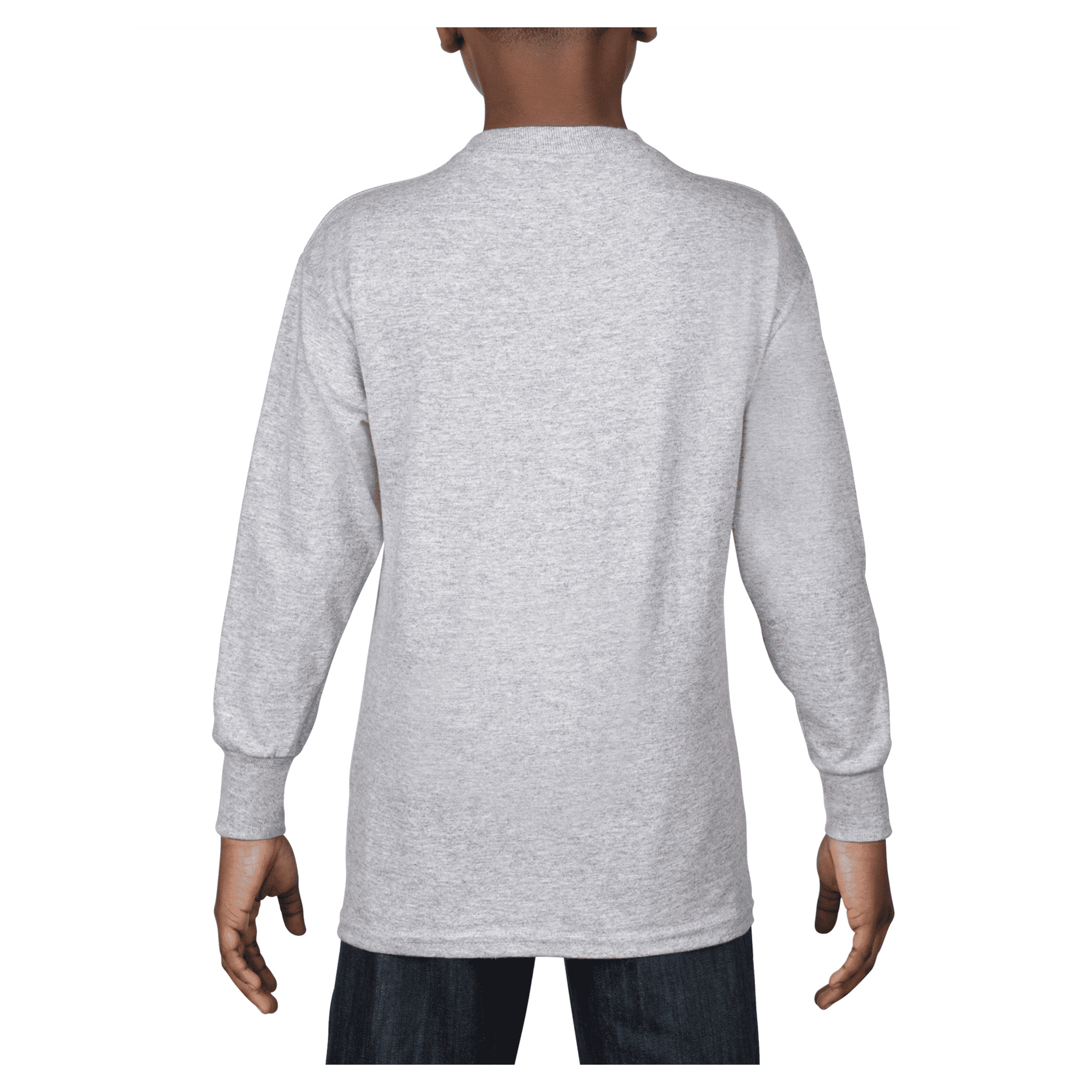 5400B Gildan Heavy Cotton Youth Long Sleeve T-shirt - Sport Grey