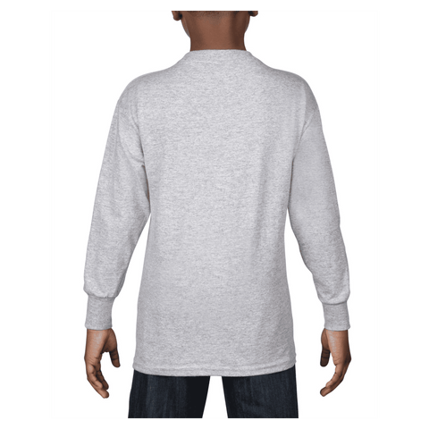5400B Gildan Heavy Cotton Youth Long Sleeve T-shirt - Sport Grey