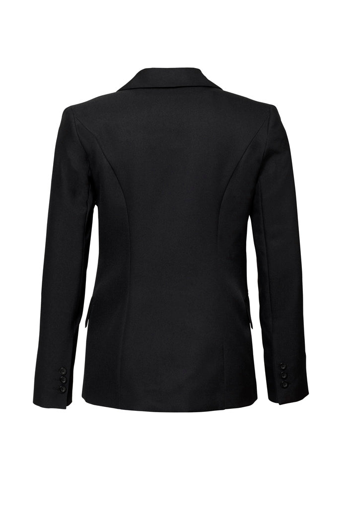 Cool Stretch Womens Longline Jacket Black back view