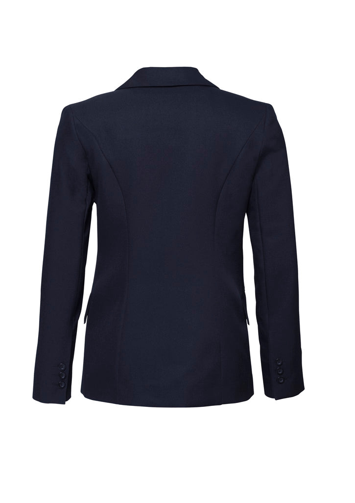 Cool Stretch Womens Longline Jacket Navy back view