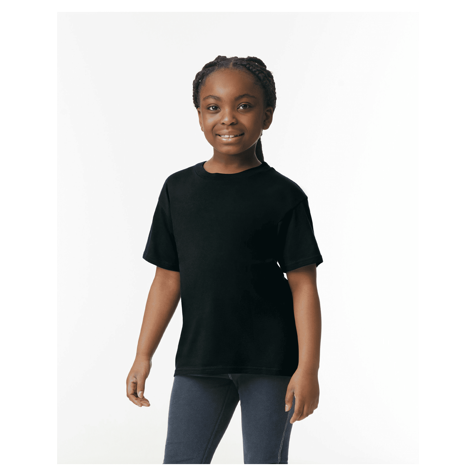64000B Gildan Youth Softstyle Short Sleeve T-shirt - Black