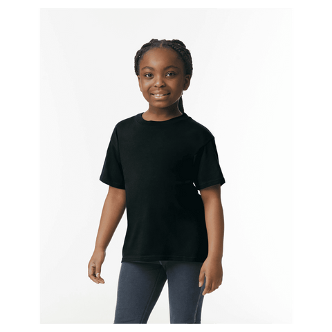 64000B Gildan Youth Softstyle Short Sleeve T-shirt - Black