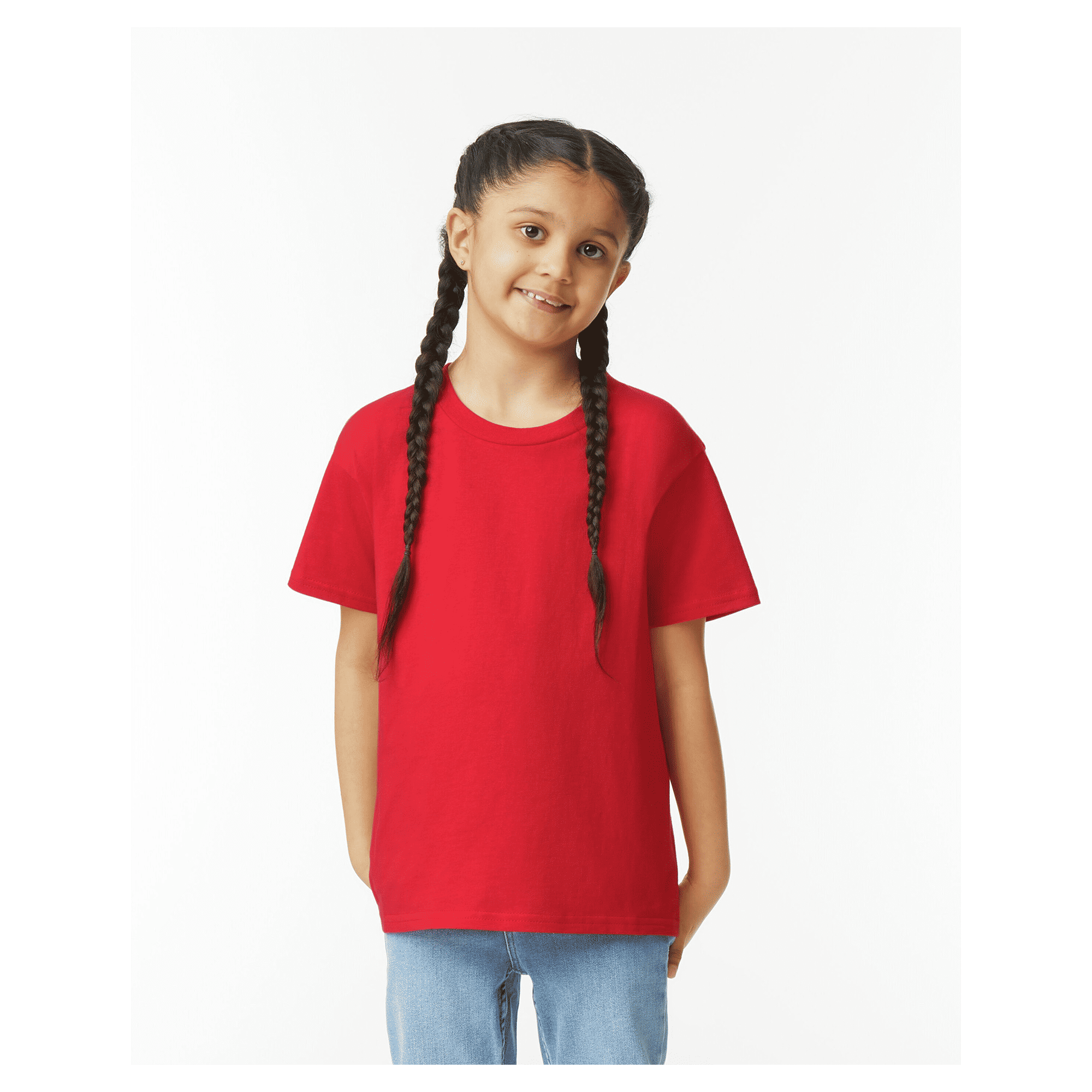 64000B Gildan Youth Softstyle Short Sleeve T-shirt - Red