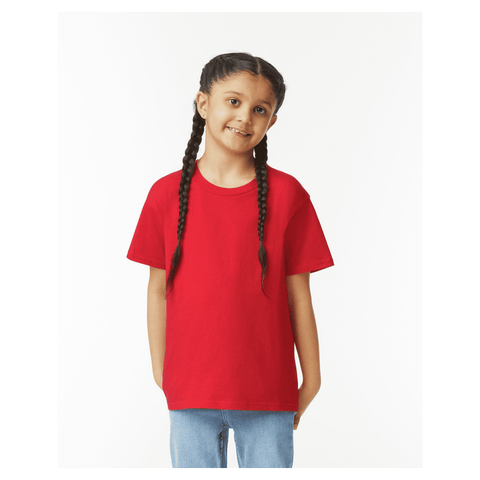 64000B Gildan Youth Softstyle Short Sleeve T-shirt - Red
