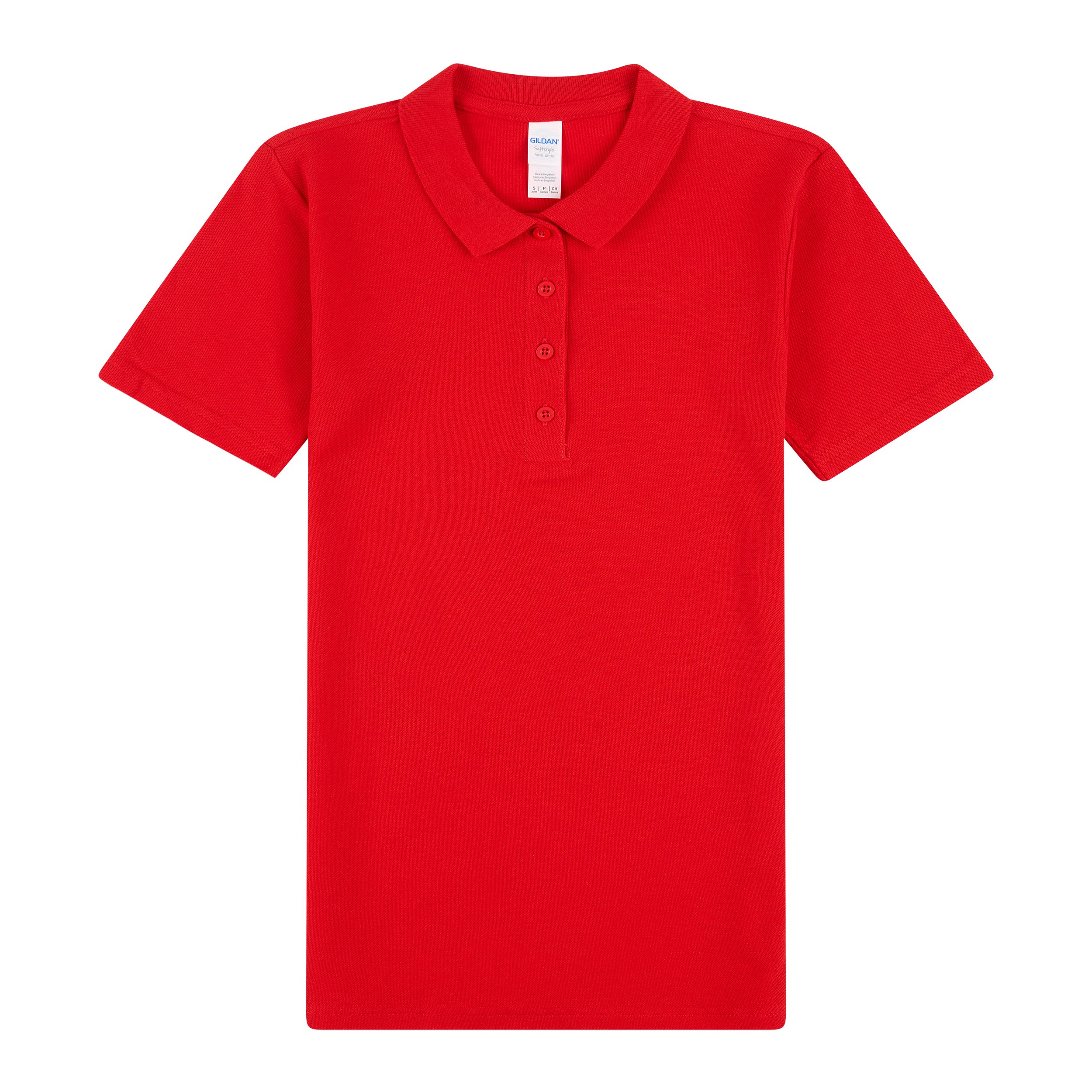 64800L Gildan Softstyle Ladies' Double Pique Polo - Red
