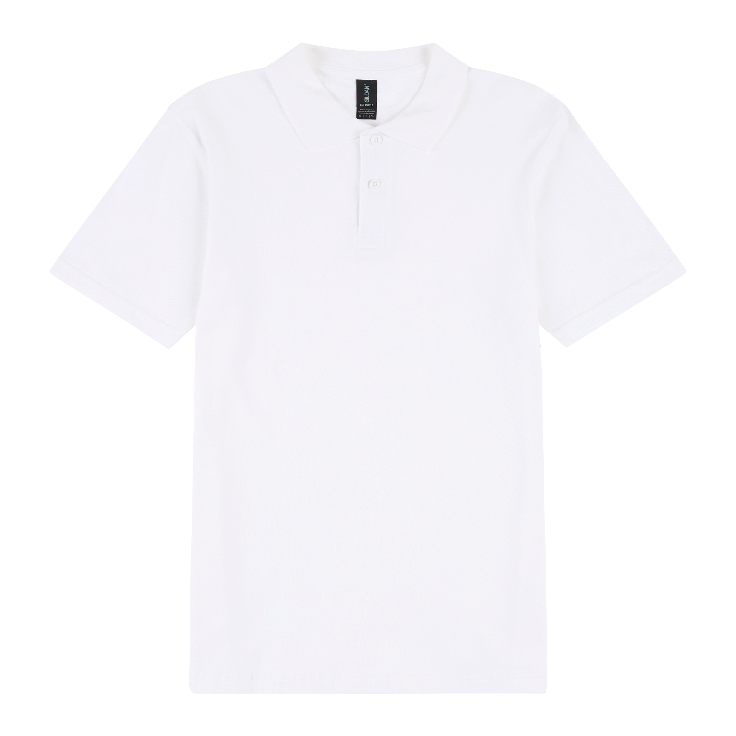 64800 Gildan Softstyle Adult Double Pique Polo - White