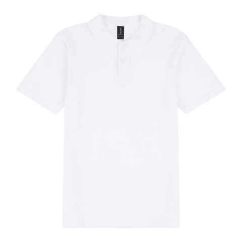 64800 Gildan Softstyle Adult Double Pique Polo - White