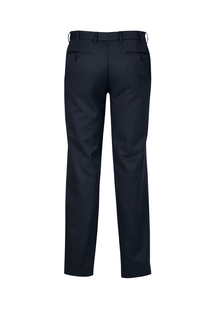 Cool Stretch Mens Flat Front Pant (Stout) Navy back view