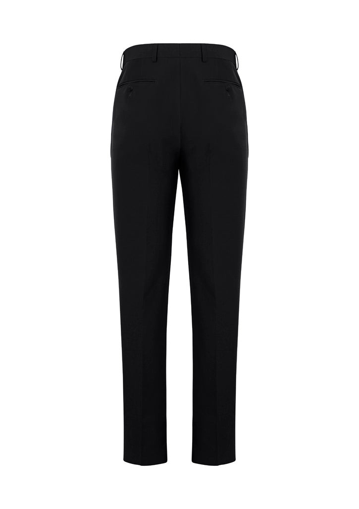 Siena Mens Slim Fit Flat Front Pant (Regular) Black back view