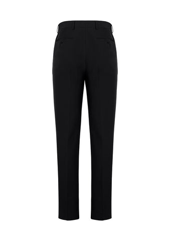 Siena Mens Slim Fit Flat Front Pant (Regular) Black back view