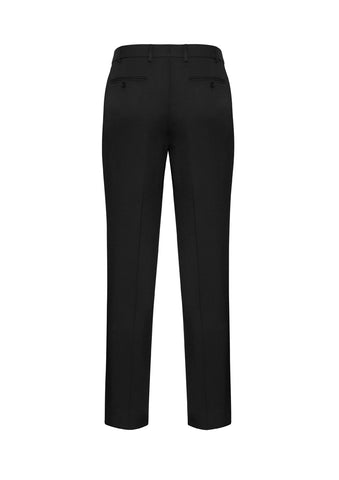 Comfort Wool Stretch Mens Slimline Pant Black back view
