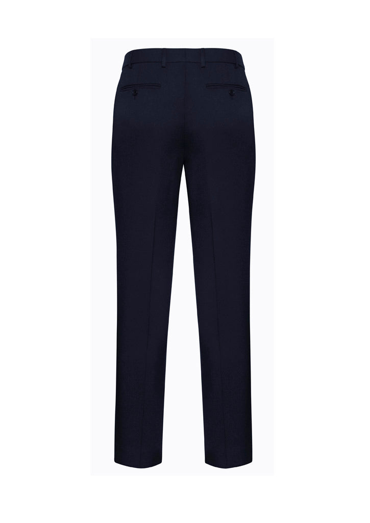 Comfort Wool Stretch Mens Slimline Pant Navy back view