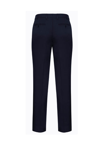 Comfort Wool Stretch Mens Slimline Pant Navy back view