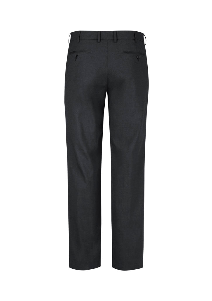 Comfort Wool Stretch Mens Adjustable Waist Pant Charcoal back view