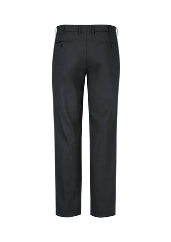 Comfort Wool Stretch Mens Adjustable Waist Pant Charcoal back view