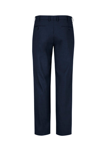 Comfort Wool Stretch Mens Adjustable Waist Pant Navy back view