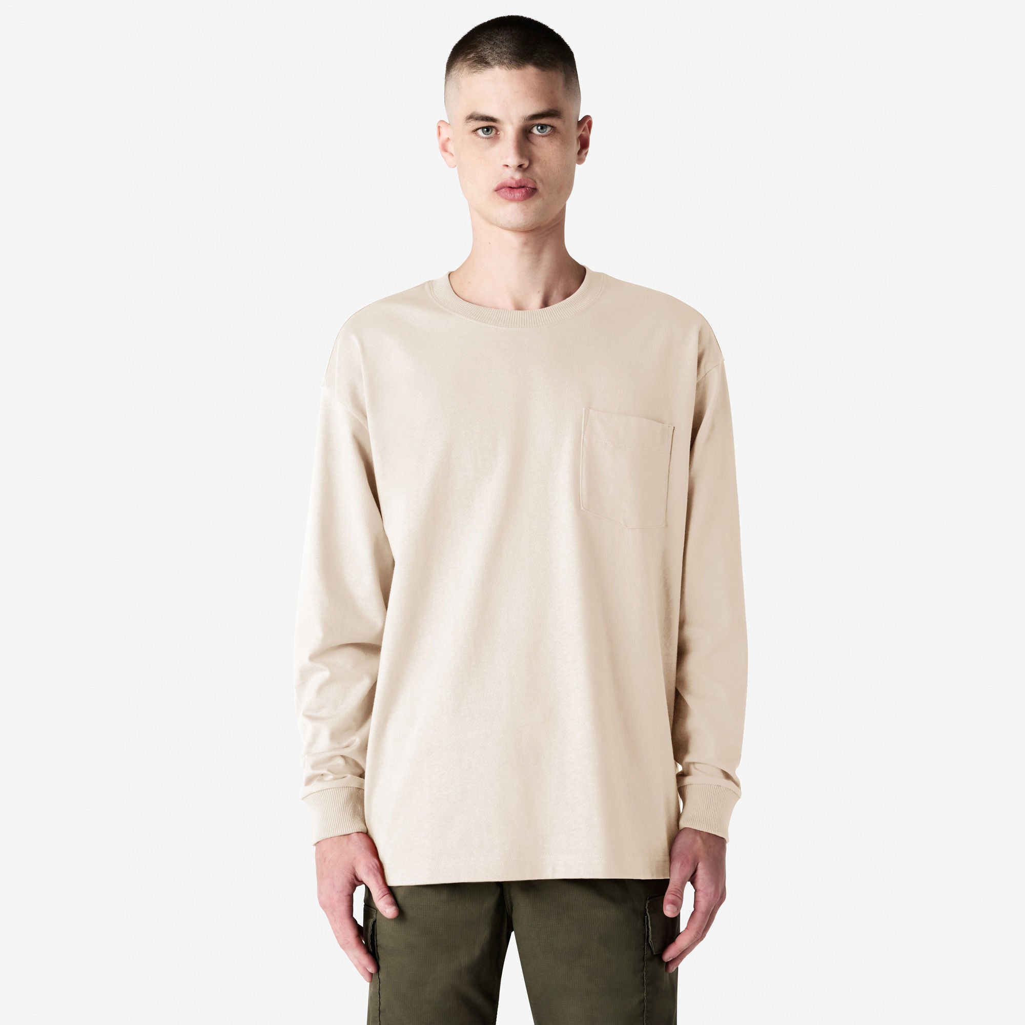 9410 American Apparel Super Heavyweight Long Sleeve T-Shirt with Pocket-9