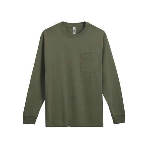 9410 American Apparel Super Heavyweight Long Sleeve T-Shirt with Pocket-4