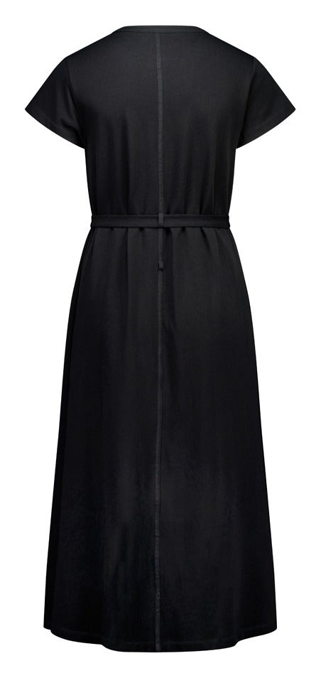 Grace Womens T-Shirt Midi Dress Black back view