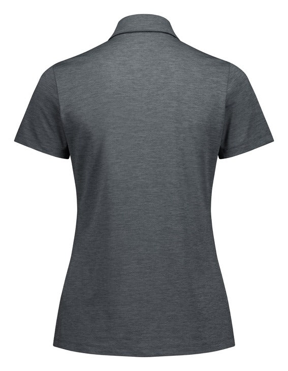 Phoenix Womens Short Sleeve Polo Charcoal Marle back view