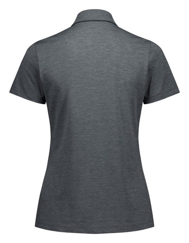 Phoenix Womens Short Sleeve Polo Charcoal Marle back view