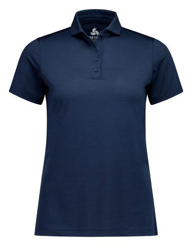 Phoenix Womens Short Sleeve Polo Navy front view