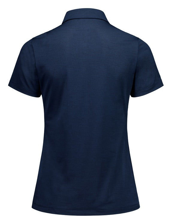 Phoenix Womens Short Sleeve Polo Navy back view