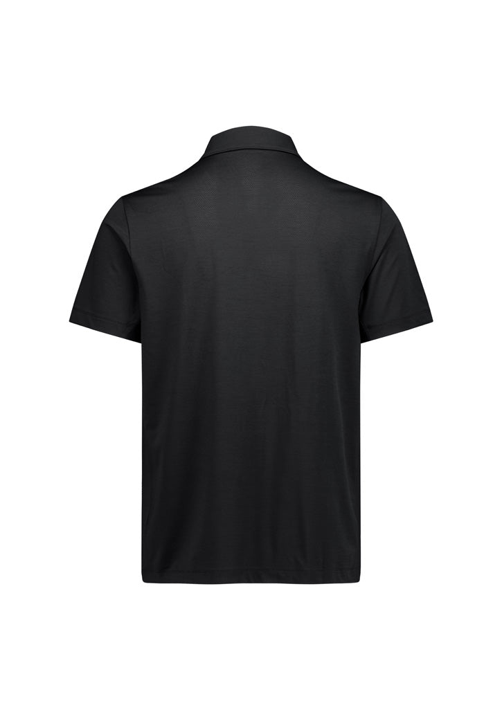 Phoenix Mens Short Sleeve Polo Black back view