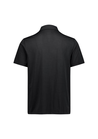 Phoenix Mens Short Sleeve Polo Black back view