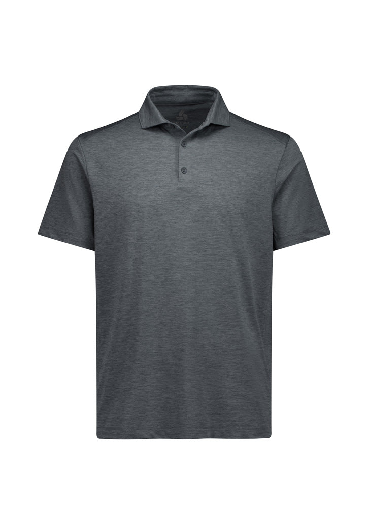 Phoenix Mens Short Sleeve Polo Charcoal Marle front view