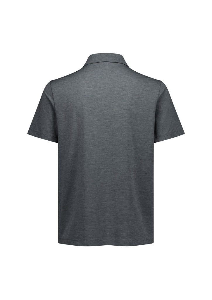 Phoenix Mens Short Sleeve Polo Charcoal Marle back view