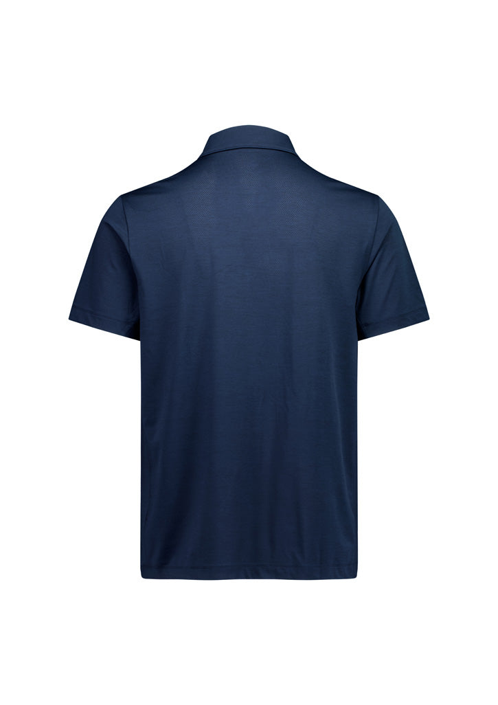 Phoenix Mens Short Sleeve Polo Navy back view