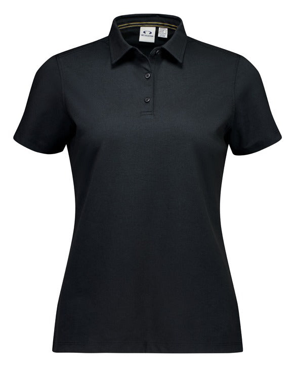 Venture Womens Short Sleeve Polo in Black