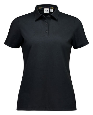Venture Womens Short Sleeve Polo in Black