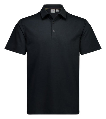 Venture Mens Short Sleeve Polo Black front view