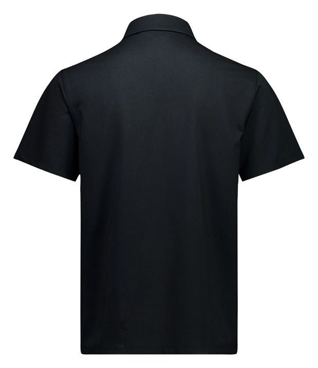 Venture Mens Short Sleeve Polo Black back view