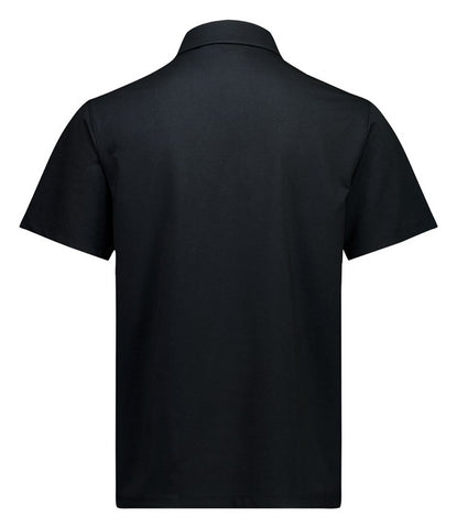 Venture Mens Short Sleeve Polo Black back view